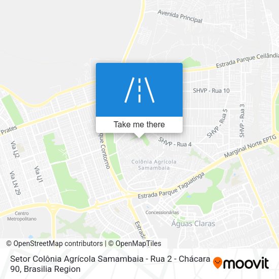 Setor Colônia Agrícola Samambaia - Rua 2 - Chácara 90 map