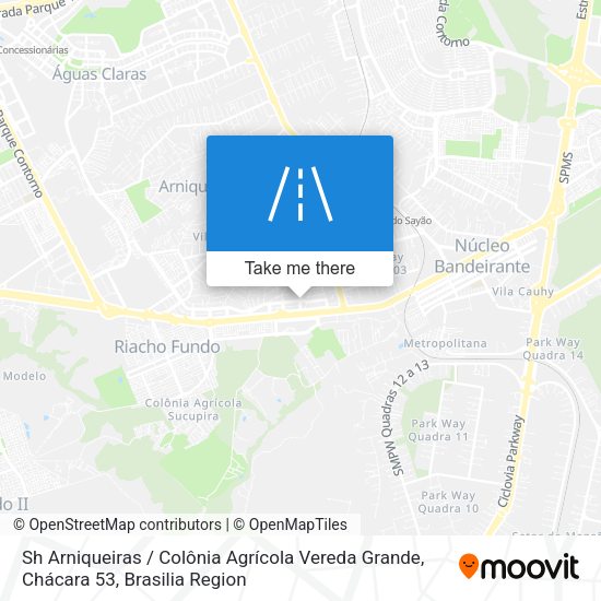 Sh Arniqueiras / Colônia Agrícola Vereda Grande, Chácara 53 map