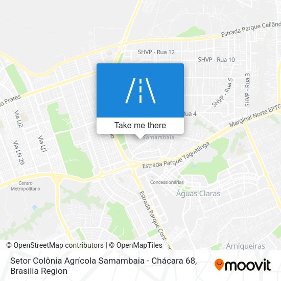 Setor Colônia Agrícola Samambaia - Chácara 68 map