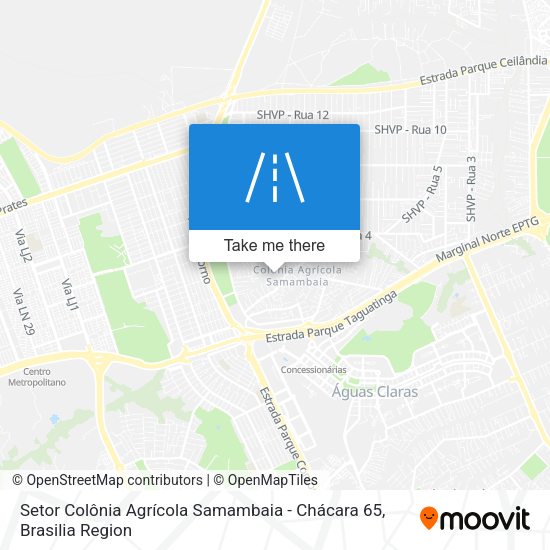 Setor Colônia Agrícola Samambaia - Chácara 65 map