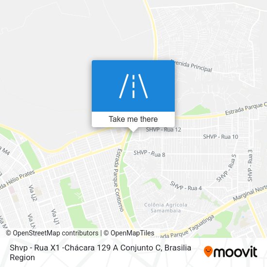 Shvp - Rua X1 -Chácara 129 A Conjunto C map