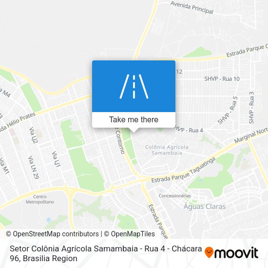 Setor Colônia Agrícola Samambaia - Rua 4 - Chácara 96 map