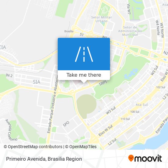 Primeiro Avenida map