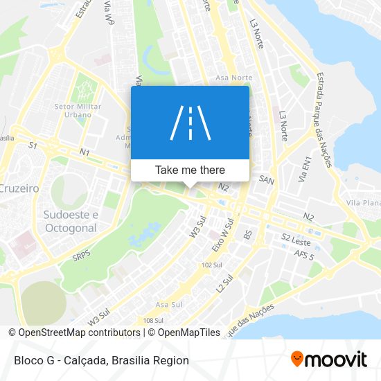 Bloco G - Calçada map