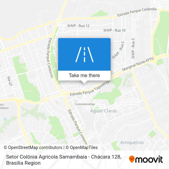 Setor Colônia Agrícola Samambaia - Chácara 128 map