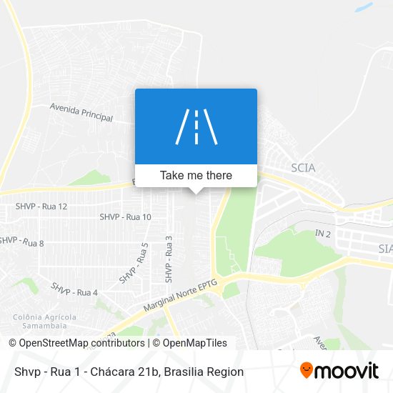 Shvp - Rua 1 - Chácara 21b map