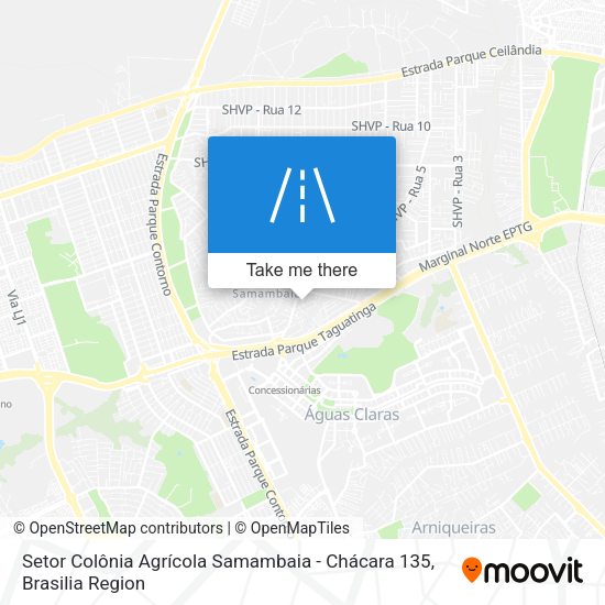 Setor Colônia Agrícola Samambaia - Chácara 135 map