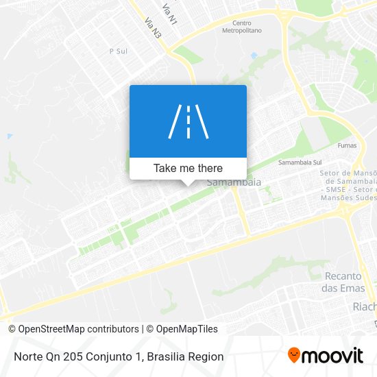 Norte Qn 205 Conjunto 1 map