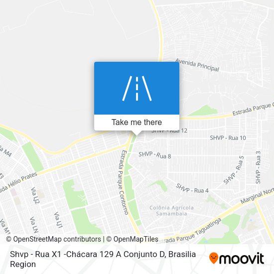 Shvp - Rua X1 -Chácara 129 A Conjunto D map