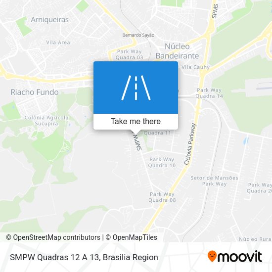 SMPW Quadras 12 A 13 map