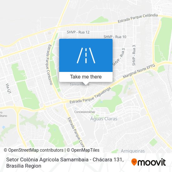 Setor Colônia Agrícola Samambaia - Chácara 131 map