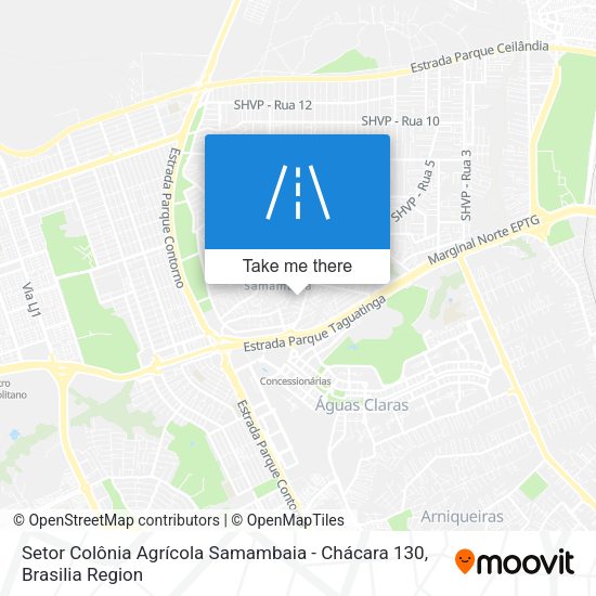 Setor Colônia Agrícola Samambaia - Chácara 130 map