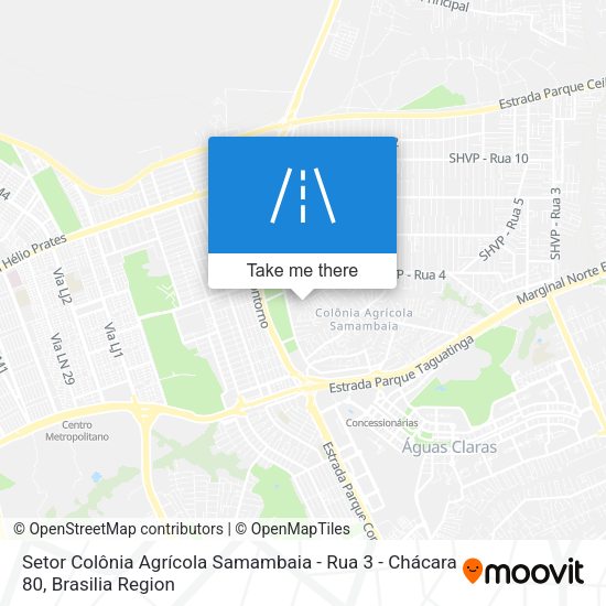 Setor Colônia Agrícola Samambaia - Rua 3 - Chácara 80 map