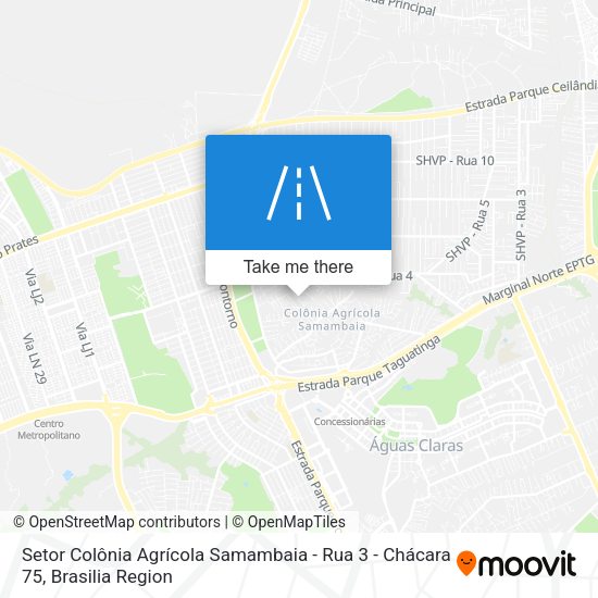 Setor Colônia Agrícola Samambaia - Rua 3 - Chácara 75 map