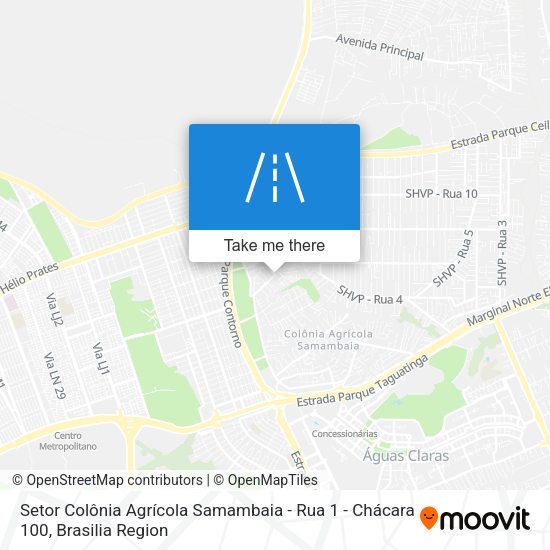 Setor Colônia Agrícola Samambaia - Rua 1 - Chácara 100 map