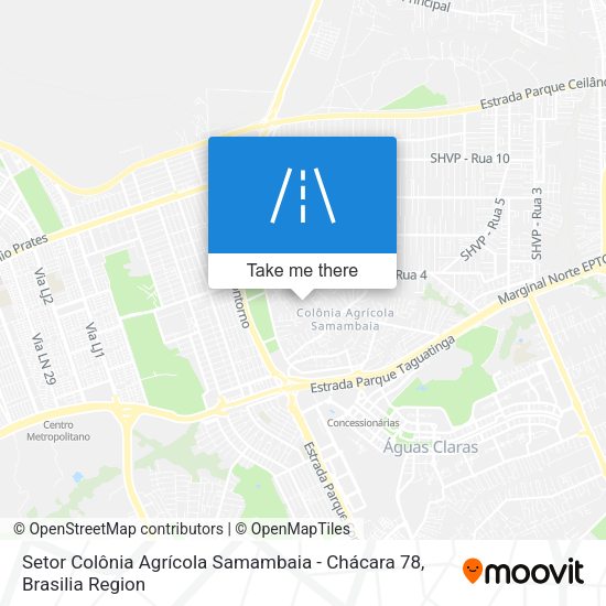 Setor Colônia Agrícola Samambaia - Chácara 78 map