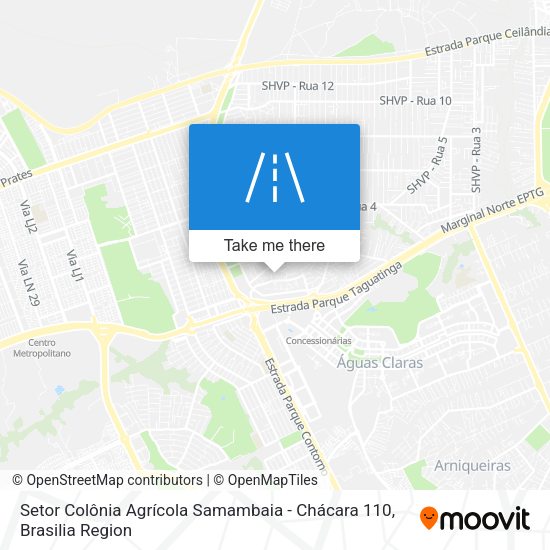 Setor Colônia Agrícola Samambaia - Chácara 110 map