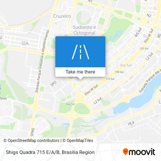 Shigs Quadra 715 E/A/B map