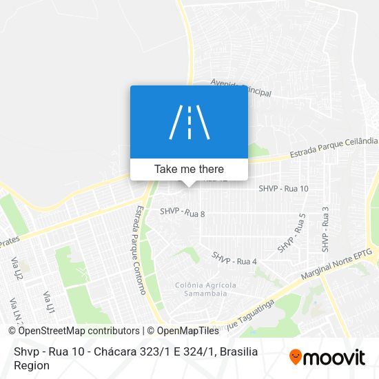 Shvp - Rua 10 - Chácara 323 / 1 E 324 / 1 map