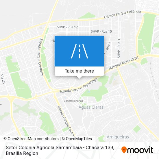 Setor Colônia Agrícola Samambaia - Chácara 139 map