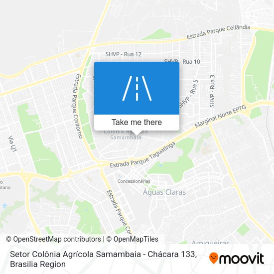 Setor Colônia Agrícola Samambaia - Chácara 133 map