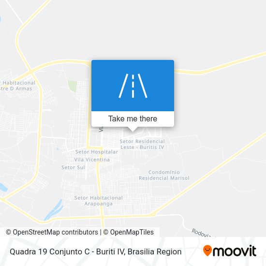 Quadra 19 Conjunto C - Buriti IV map