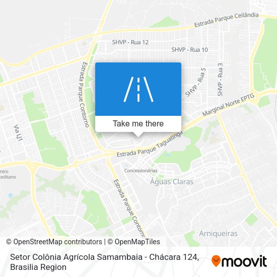 Setor Colônia Agrícola Samambaia - Chácara 124 map
