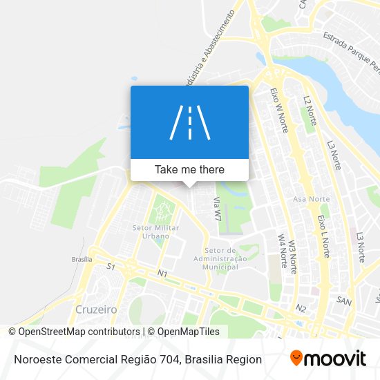 Noroeste Comercial Região 704 map