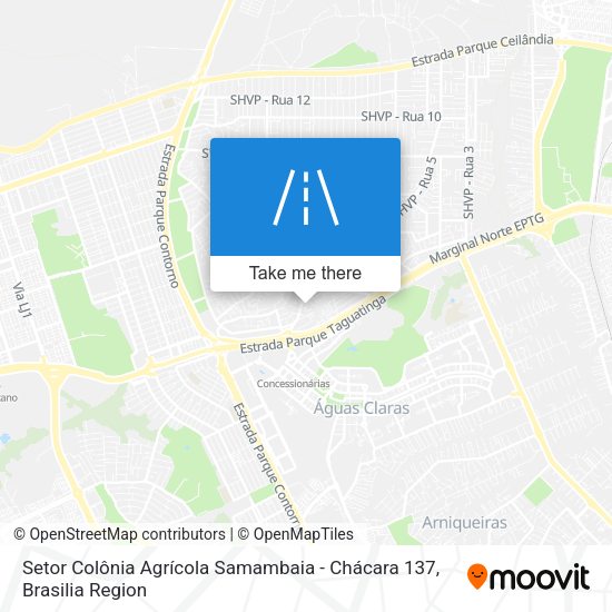 Setor Colônia Agrícola Samambaia - Chácara 137 map