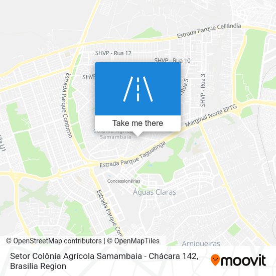 Setor Colônia Agrícola Samambaia - Chácara 142 map