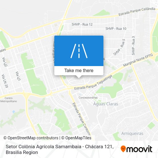Setor Colônia Agrícola Samambaia - Chácara 121 map
