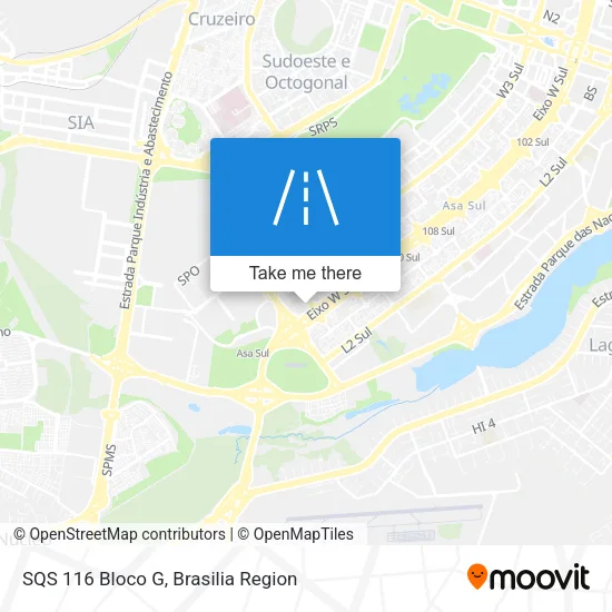 SQS 116 Bloco G map