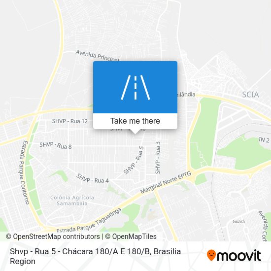 Shvp - Rua 5 - Chácara 180 / A E 180 / B map