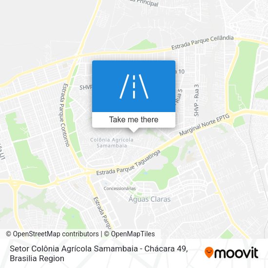Setor Colônia Agrícola Samambaia - Chácara 49 map