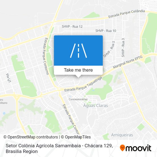 Setor Colônia Agrícola Samambaia - Chácara 129 map