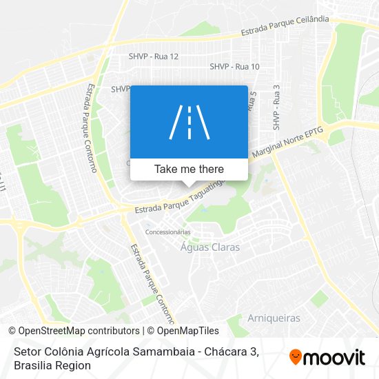 Setor Colônia Agrícola Samambaia - Chácara 3 map