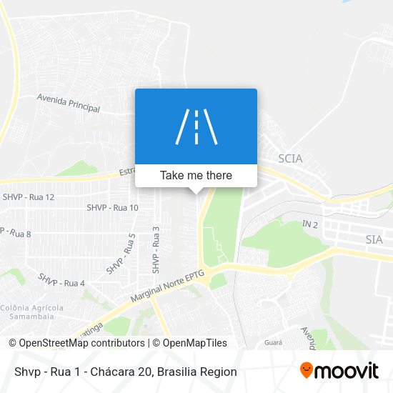 Shvp - Rua 1 - Chácara 20 map