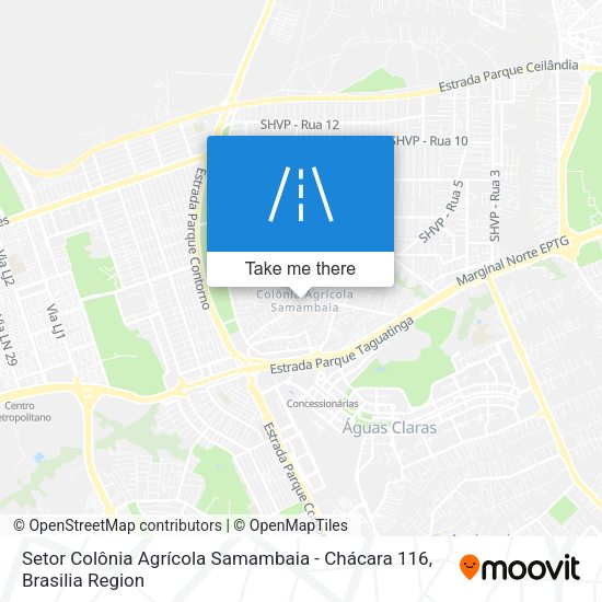 Setor Colônia Agrícola Samambaia - Chácara 116 map