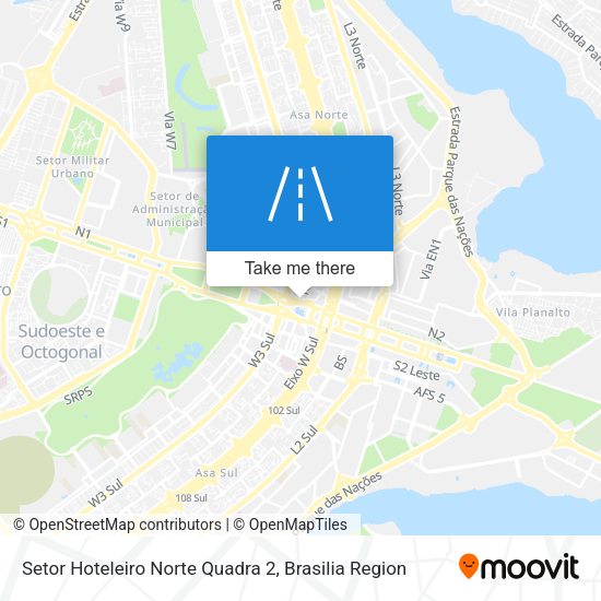 Setor Hoteleiro Norte Quadra 2 map