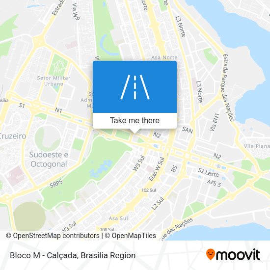 Bloco M - Calçada map