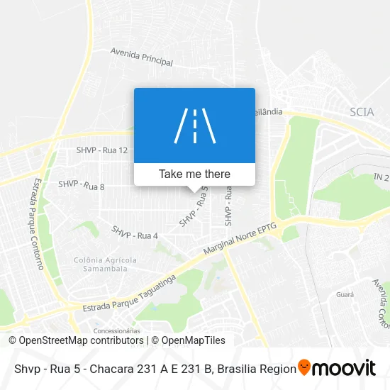 Shvp - Rua 5 - Chacara 231 A E 231 B map