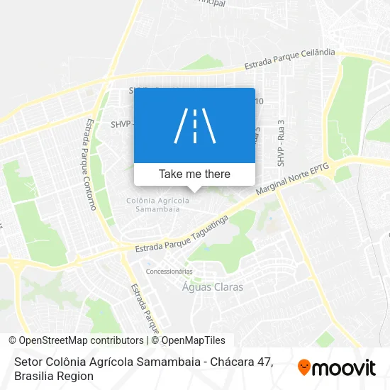 Setor Colônia Agrícola Samambaia - Chácara 47 map