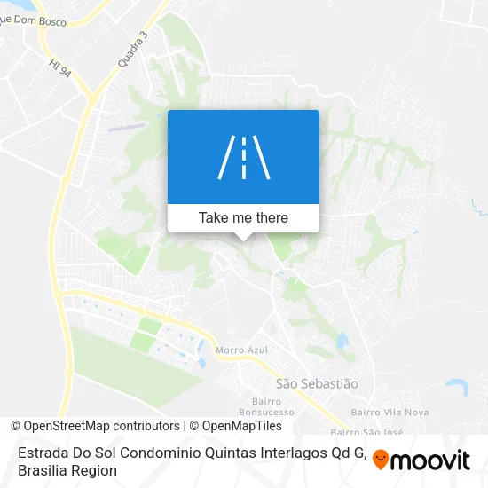 Estrada Do Sol Condominio Quintas Interlagos Qd G map