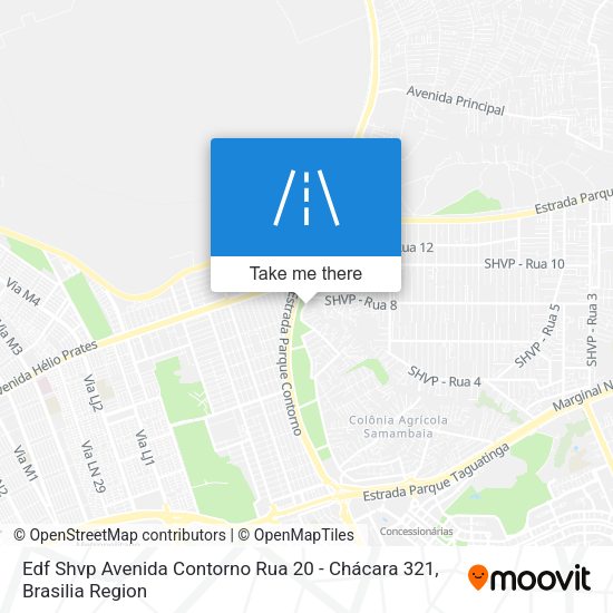 Edf Shvp Avenida Contorno  Rua 20 - Chácara 321 map