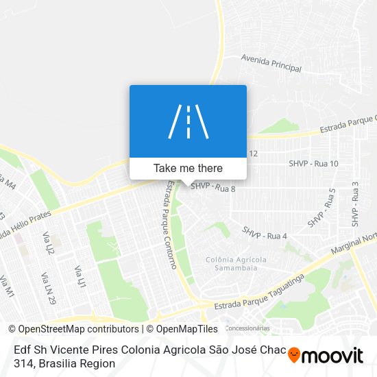 Edf Sh Vicente Pires Colonia Agricola São José Chac 314 map