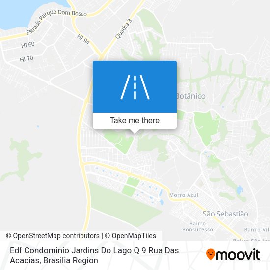 Edf Condominio Jardins Do Lago Q 9 Rua Das Acacias map