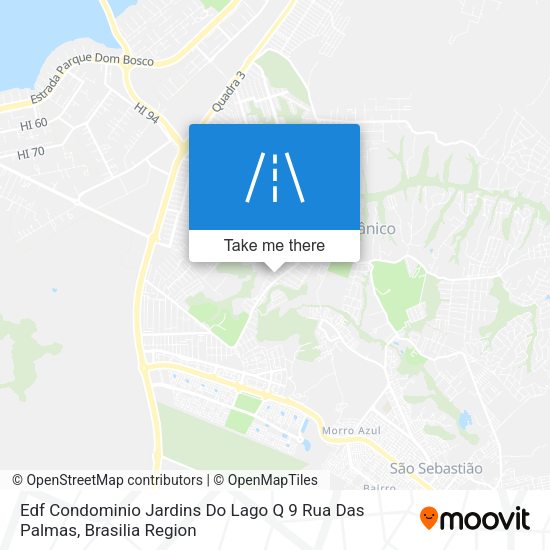 Edf Condominio Jardins Do Lago Q 9 Rua Das Palmas map
