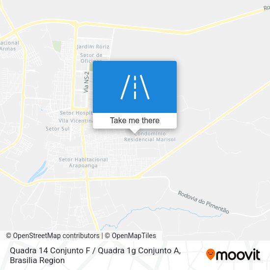 Quadra 14 Conjunto F / Quadra 1g Conjunto A map