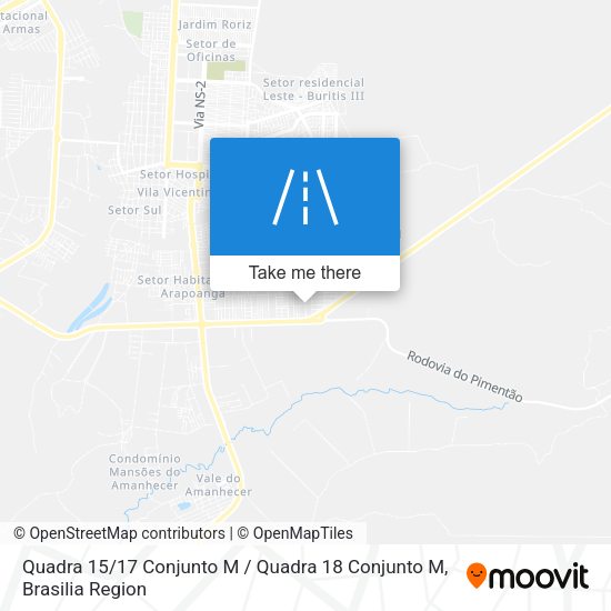Quadra 15 / 17 Conjunto M / Quadra 18 Conjunto M map