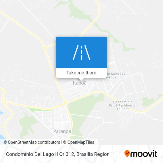 Condomínio Del Lago II Qr 312 map